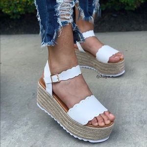 White espadrille sandal
